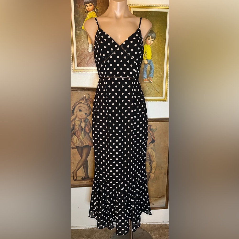 Lulu's Black and White Polka Dot Maxi Dress